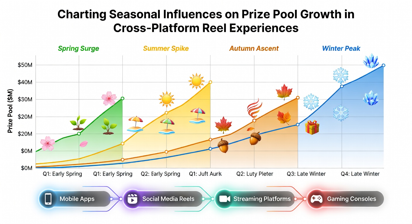 Infographic comparing mobile versus desktop contributions to prize pools during peak seasonal periods with percentage breakdowns