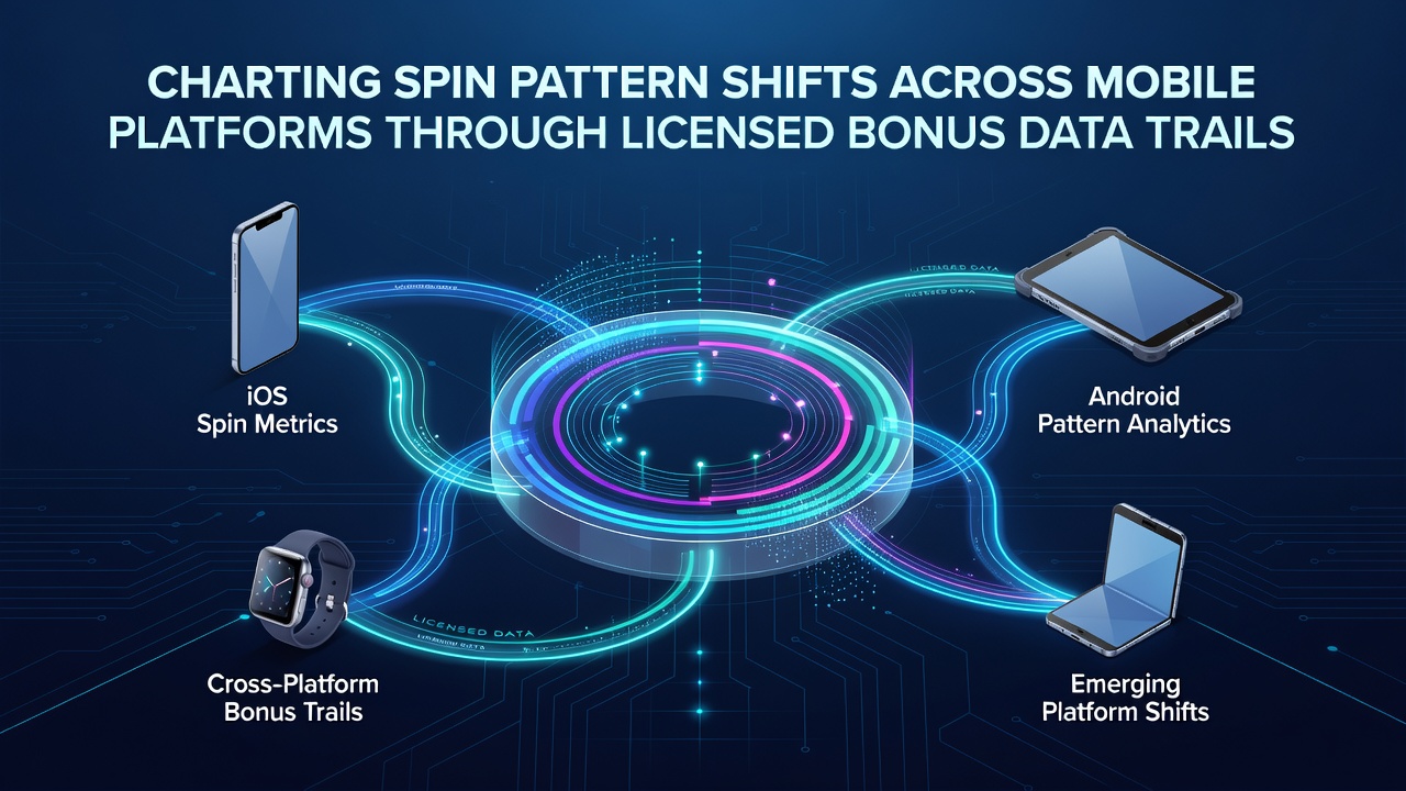 Visual representation of mobile slot spin pattern shifts tracked via licensed bonus data trails across different platforms