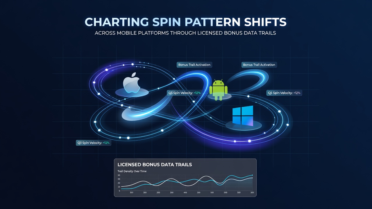 Detailed chart showing licensed bonus data trails mapping spin pattern changes on mobile devices over time
