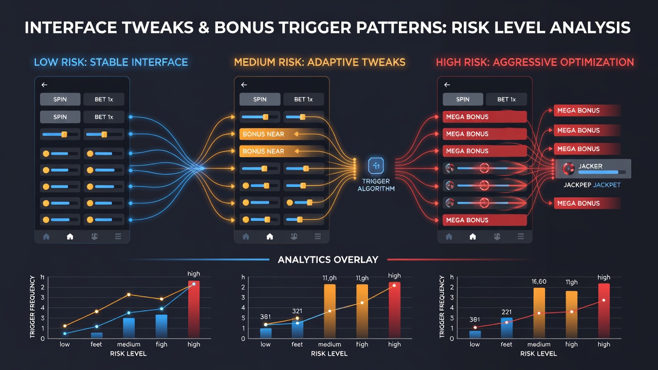 Close-up view of progressive slot bonus screen with adjusted interface elements for varying risk levels