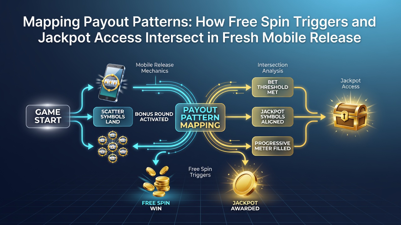 Data visualization of payout patterns linking free spin activations to jackpot triggers in mobile slot games
