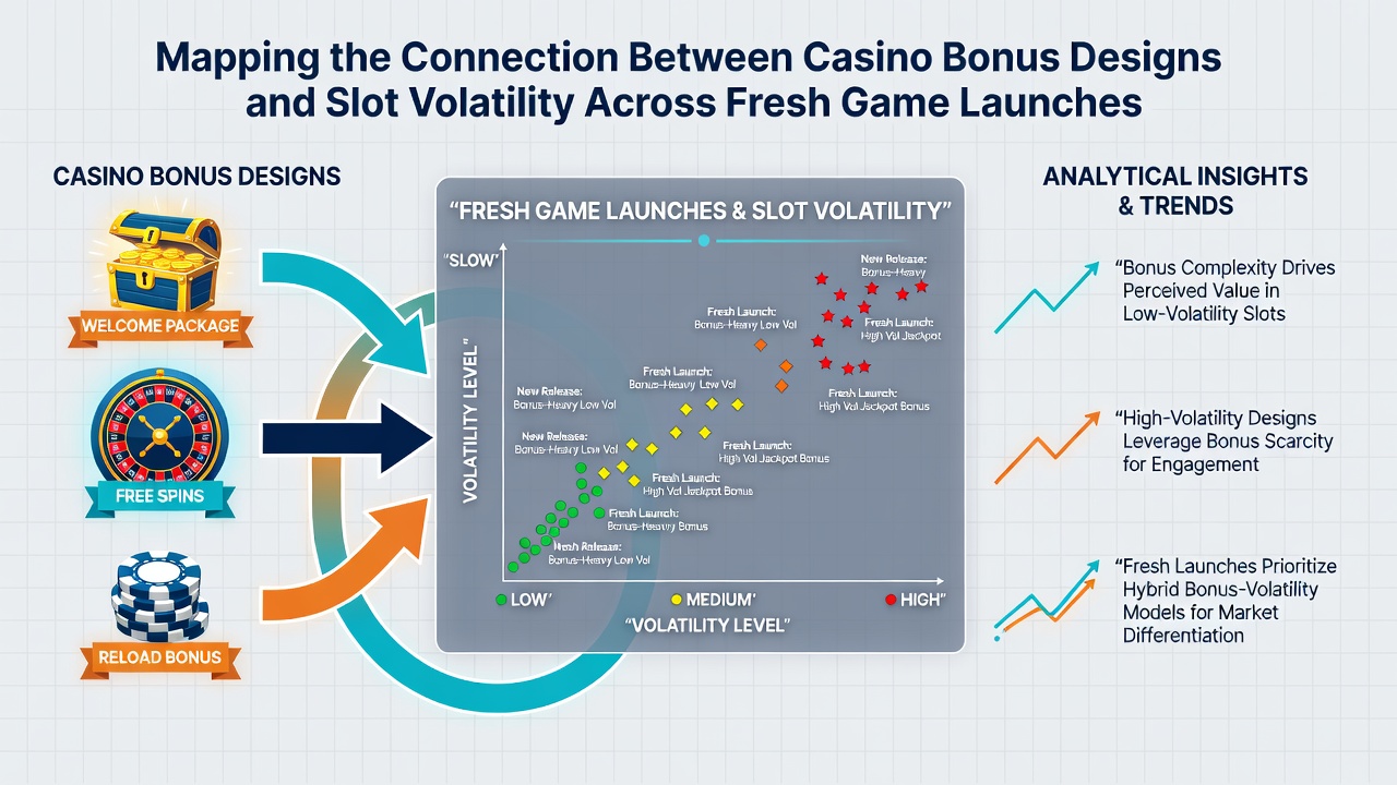 Chart illustrating volatility ranges and corresponding bonus activation rates in newly launched slots