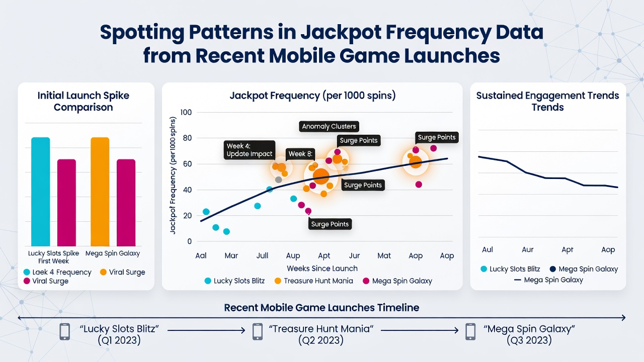Chart illustrating jackpot frequency variations across mobile slot launches