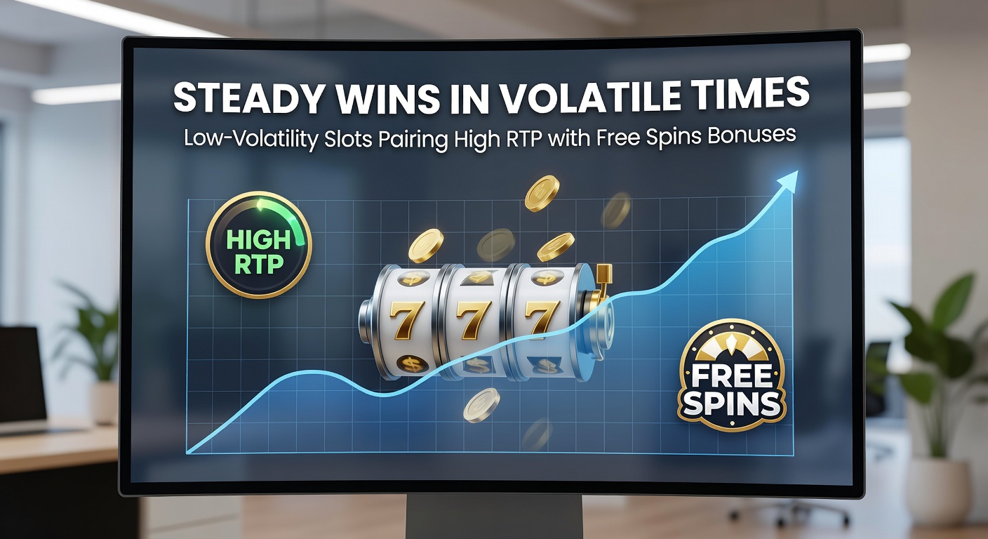 Close-up of free spins bonus screen on a low-volatility high-RTP slot, showing stacked wins and multipliers