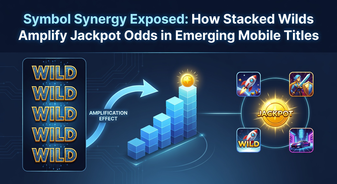 Vibrant mobile slot screen showing multiple stacked wild symbols lighting up reels during a jackpot spin, with glowing effects and win lines forming