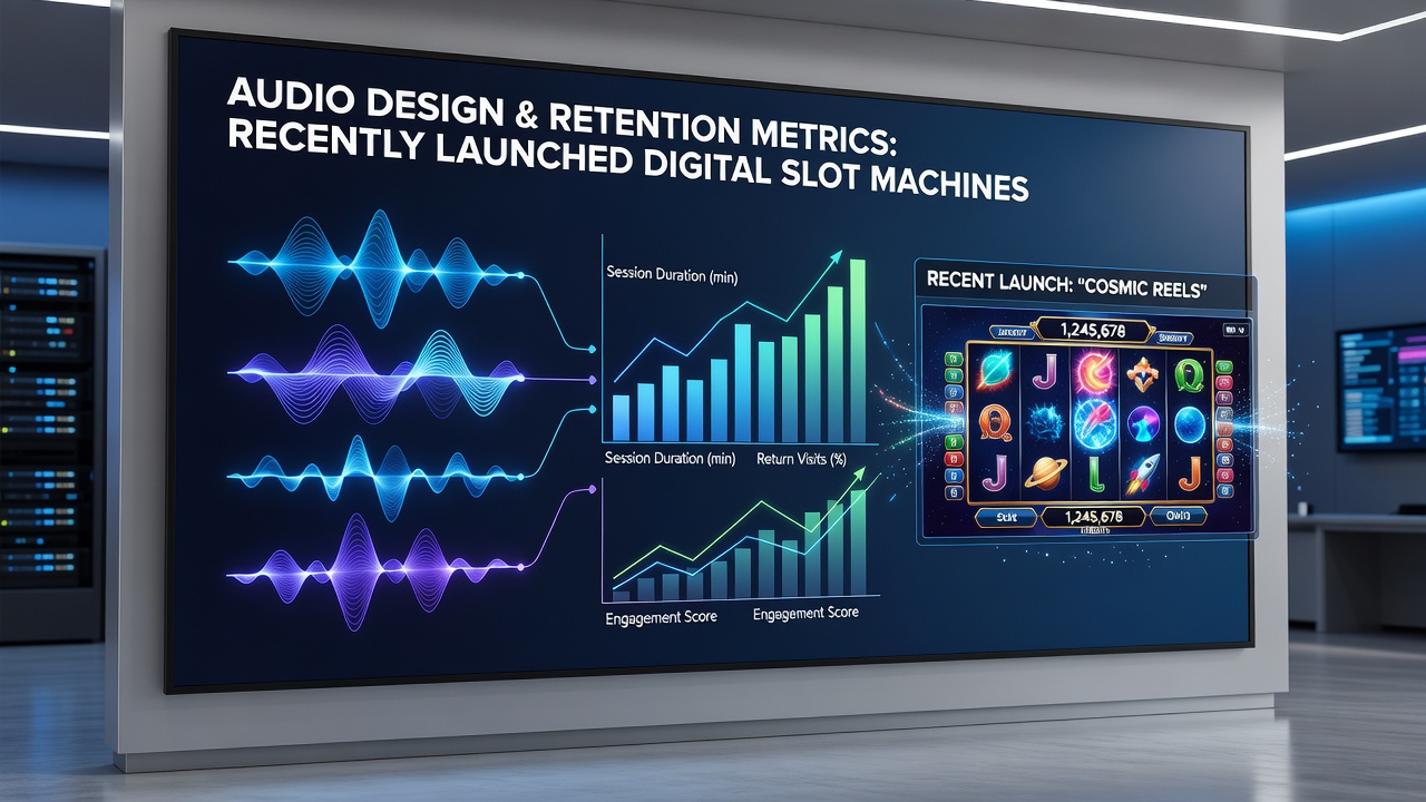 Digital slot machine interface highlighting immersive audio controls and visual elements