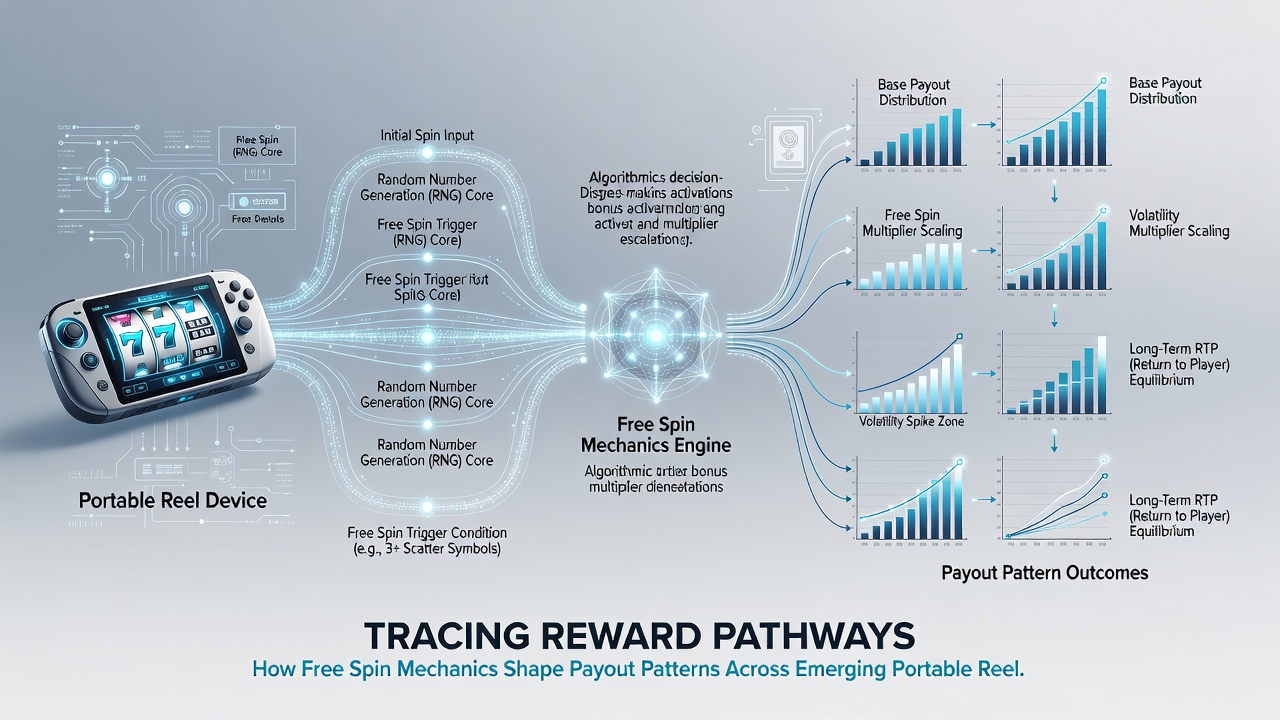 Chart displaying payout pattern shifts influenced by free spin mechanics in mobile reel games