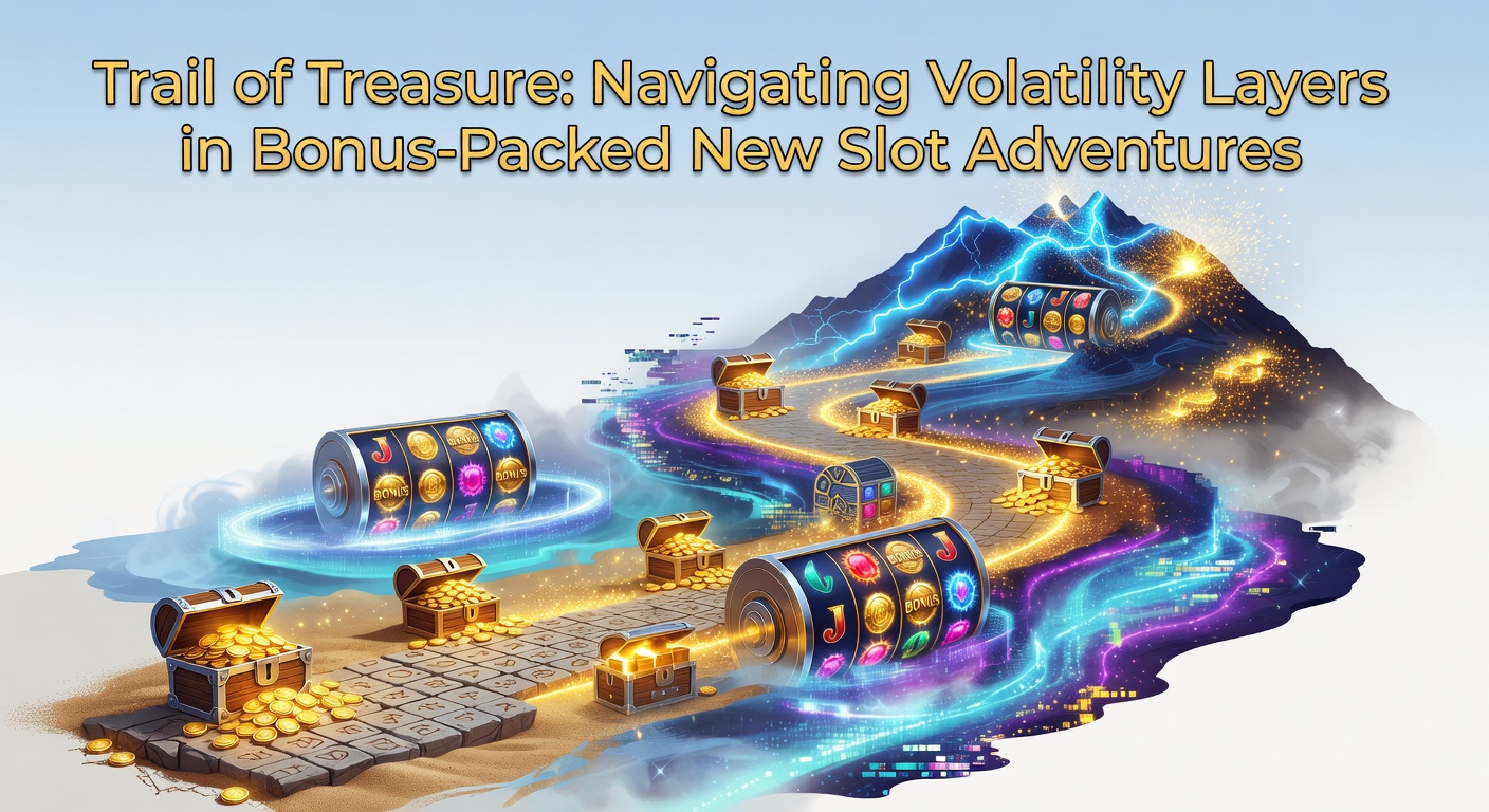 Vibrant slot reels displaying treasure trails and cascading bonus symbols amid high-volatility action