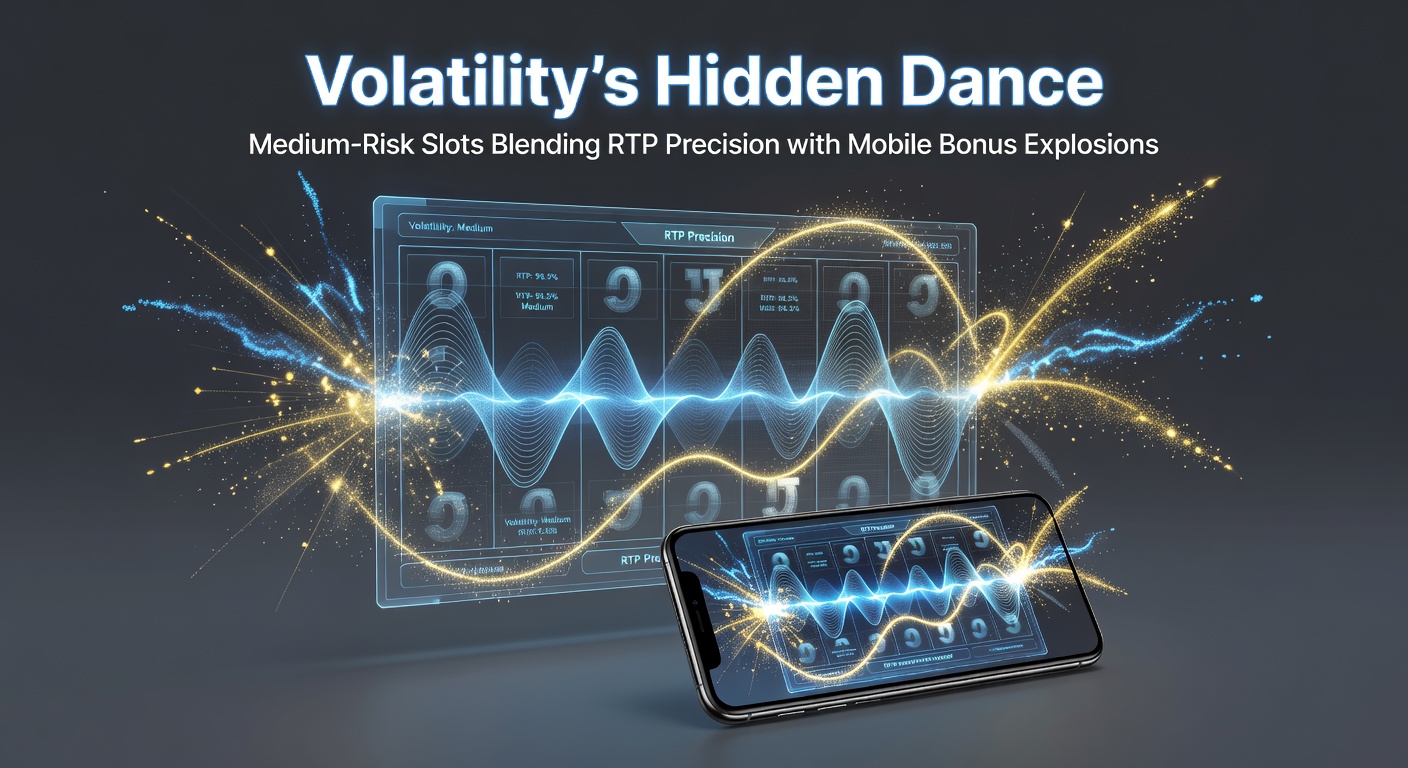 Vibrant slot reels spinning with medium volatility symbols and exploding bonus features on a mobile screen